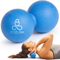 Peanut Massage Ball - Solid TPE - Deep Tissue Pain Relief - Blazing Blue - color: Hard Plastic