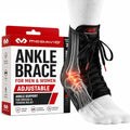 McDavid Adjustable Ankle Brace for Women Men, Sprained Ankle Support, Achilles Tendon Support, Injury Recovery, Lace Up Ankle Stabilizer Wrap for Running, Basketball, Volleyball, Soccer, Sports - size: Medium