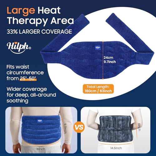 Hilph Microwave Heating Pad for Back, Wearable Moist Heat Therapy Wrap