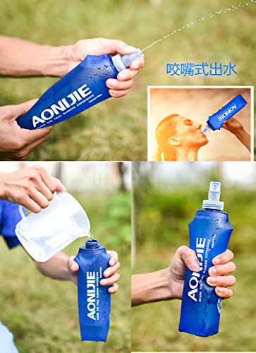AONIJIE Lovtour Water Soft Flask Collapsible BPA Free TPU Water Bottle for Running, Marathon Hiking and Cycling (250ml)