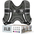 Zeerun Weighted Vest, 6/8/10/12/15/18/20/24/30LB for Men Women - color: Gray, size: 8 Lb