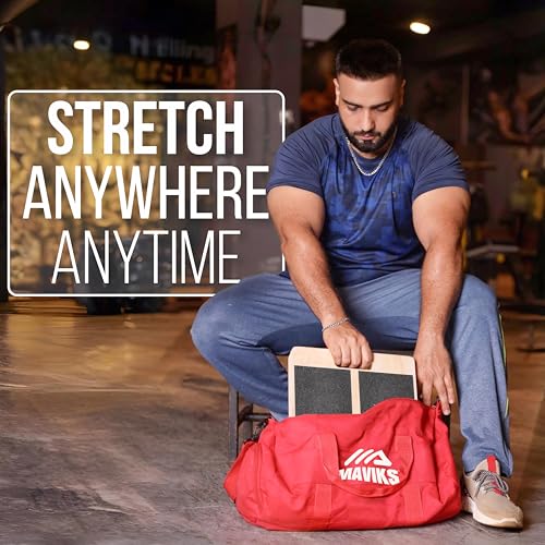 Professional Adjustable Calf Stretcher Slant Board for Squats for Ankle and Achilles Stretching, Posture Wooden Slant Board for Calf Stretching, Squat Wedge for Physical therapy & Exercise