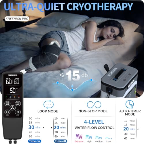 Ice Machine for Knee After Surgery, Programmable & Live Temp