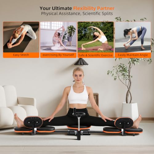 FAHKNS Leg Stretcher,Stretcher Split Machine for Flexibility, 220lb Heavy Duty Steel Frame Stretching Equipment,Leg Stretching Training Machine for Home Gym Split Machine Training Fitness - style: Heavy Split Machine