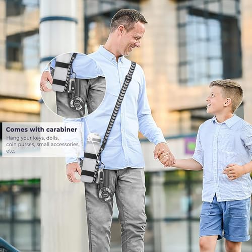 EasyAcc Water Bottle Holder Strap Sling, for Owala FreeSip 24 32 40 oz, Hydro Flask, Cirkul, Yeti, Stanley Flip, Universal Water Bottles, with Carabiner, for Walking Curise Travel (Bottle Excluded) - color: Stripe Color