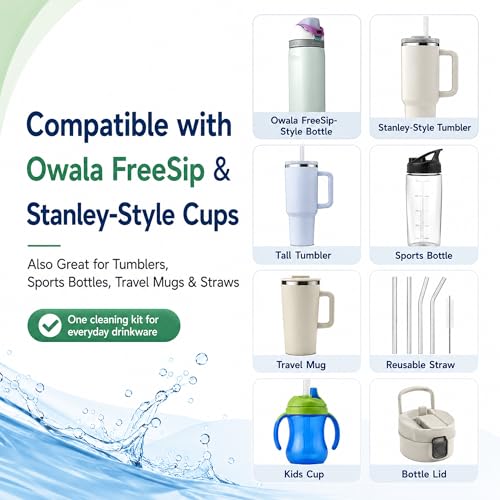 4 Pack Water Bottle Cleaning Kit Water Bottle Cleaner Brush for Owala
