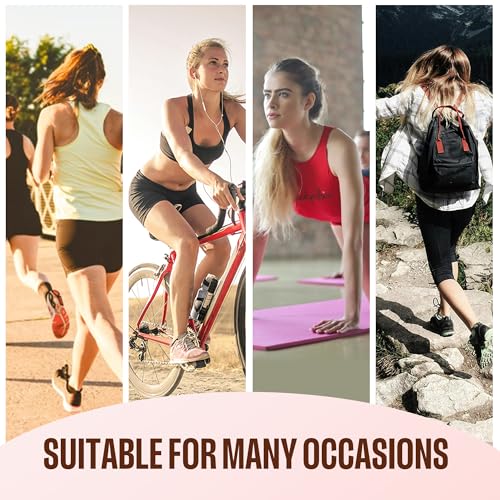 BAMBOO COOL Athletic Ankle Socks Womens Moisture-Wicking 5/6 Pairs - color: Black*1,white*1,gray*1,khaki*1,pink*1, size: Large