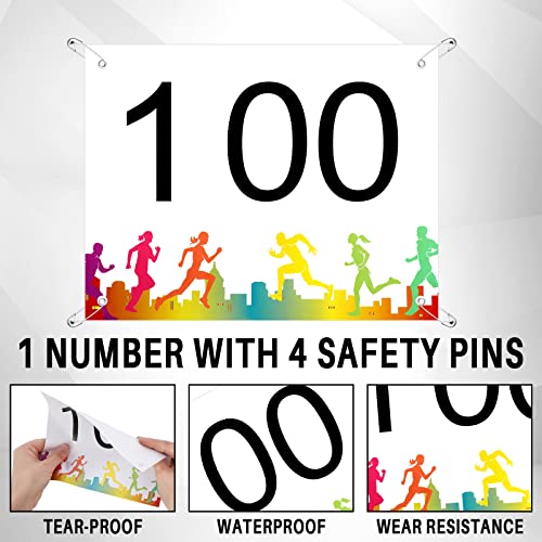 XunYee Running Bib Competitor Numbers - style: 1-100 Number