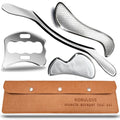 Professional Stainless Steel Muscle Scraper Tool Set,4-Piece Kit with Carrying Case, Manual Physical Therapy Tools for Myofascial Release - style: Robulove-D8