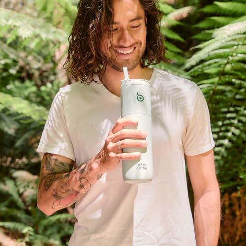 BOTTLE BOTTLE Insulated Water Bottle 24oz with Straw Lid and Handle Sports - color: Light Green