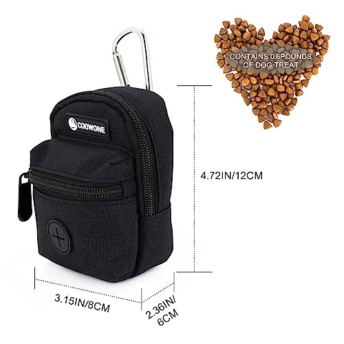 Dog Treat Pouch Dog Poop Bag Holder for Leashes, Pets Snack Container With Inner Small Bag, Puppy Supplies Perfect for Training and Walking - Hands Free Dog Waste Bag Dispenser -Dog Travel Accessories - color: Black 2
