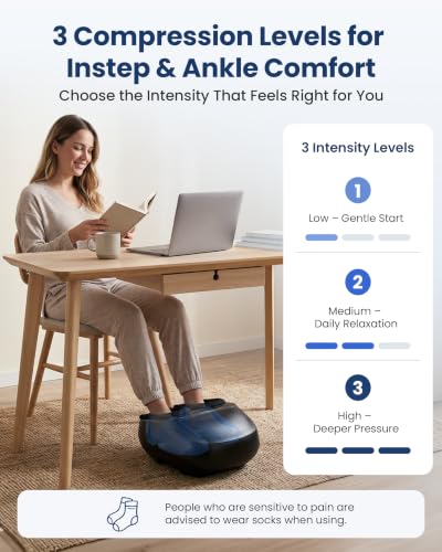 FSA Eligible Shiatsu Foot Massager with Heat,2026 Upgrade Pause Function