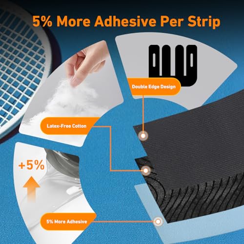 KTQUICK Precut Kinesiology Tape for Knees,24PCS,Stronger Adhesive Black - color: Black, size: 24PCS