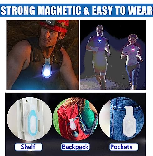 LED Flashlight Clip On Flashlight Nursing Night Light Clip Hands Free Rechargeable Safety Night Shift Lights for Outdoor Sports - color: Red