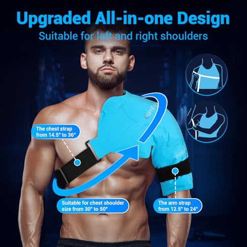 Comfytemp Shoulder Ice Pack, Rotator Cuff Cold Therapy Wrap (Large/X-Large) - color: Blue