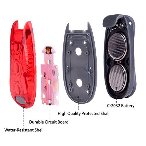12 Pack Led Safety Light, Safety Light, High Visibility Strobe Running Lights Used for Bicycle, Walking Etc. Clip-On Running Lights Clip to Clothes Strap to Wrist, Bike Or Anywhere - color: Red