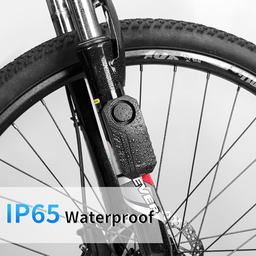 WSDCAM 113dB Loud Anti Theft Vibration Sensor Alarm Systems for Electric Bike Motorcycle Golf Car Trailer Mailbox Garage Door Waterproof Home Security Bike Accessories Bike Alarm with Remote - size: Alkaline Battery