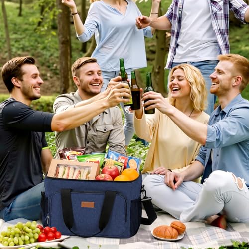 Lifewit Insulated Lunch Box for Men, Lunch Bag Cooler Women, 48-Can 33L - color: Dark Blue, size: Mega (33L)