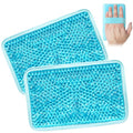 Gel Ice Pack for Injuries Ice Bag with Strap-2 Pack Reusable Hot Cold Pack - color: Blue-2 Pack