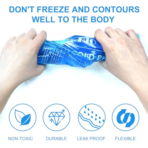 Gel Soft Flexible Ice Packs, 2-Pack, 12" x 4.7", Reusable - style: 2 Ice Pack-12" X 4.7"