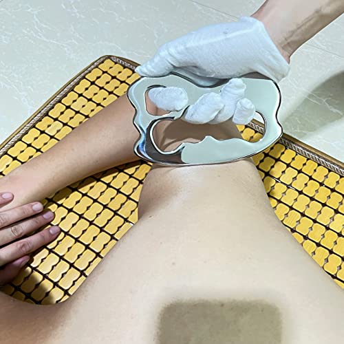 4 in 1 Stainless Steel Gua Sha Muscle Scraper Massage Tool IASTM Tool Set for Soft Tissue Therapy and Reduce Arms,Legs,Back, Shoulder Muscle Pain（4pcs-Set - style: DCF6