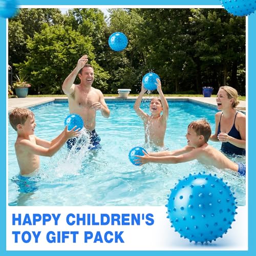 Jerify Knobby Balls Spiky Sensory Bouncy Balls Bulk - color: Blue