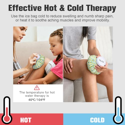 Ice Packs for Injuries Reusable, 3 Sizes, Lemon - color: Lemon