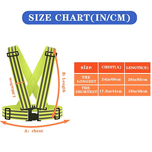 AYKRM 9 color High Visibility Reflective Vest Running Gear High Vis Adjustable Safety Vest - color: Yellow