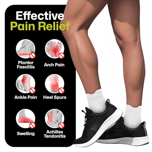 3 Pairs Plantar Fasciitis Socks Ankle Compression Sleeve with Arch Support - color: 1 Black+1 White+1 Gray（3 pairs）, size: X-Large