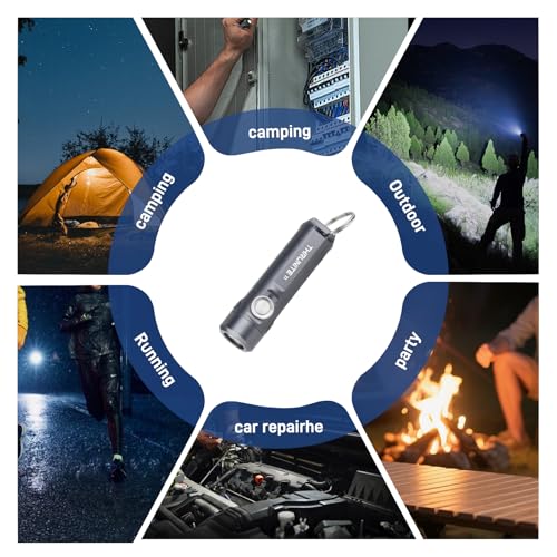 ThruNite Ti Mini Keychain Flashlight USB-C Rechargeable 650 Lumens (Grey)