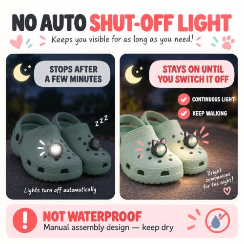 Granatan Lights for Shoes, 2 Headlight Charms for Kids and Adults