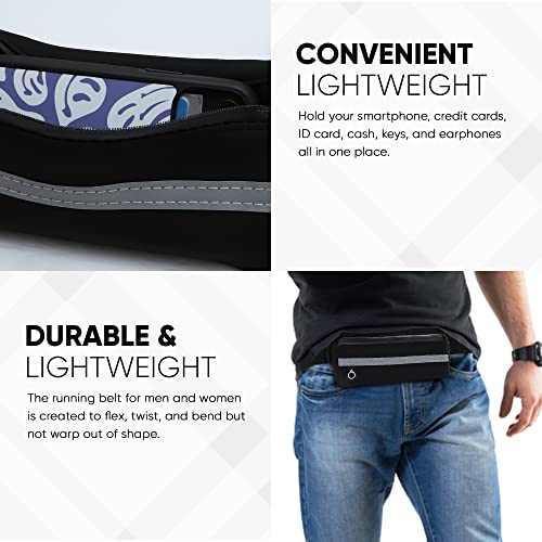 Kisma Cycling Fanny Pack and Waist Pouch for Biking, Cyclists, Running, and Fitness, Adjustable Strap, Zippered Storage Pockets, and Hands-Free Carrying, Men and Women (Grey)