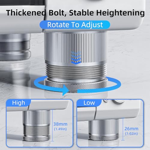 Adjustable Microwave Riser Pads,0.9-1.5 Inch Height,4 Pack Silver - color: Silver