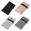 Wrist Pouch Wrist Wallet Wristband with Zipper Sports Sweatbands - color: Black/Rainbow/Dark Gray/Gray