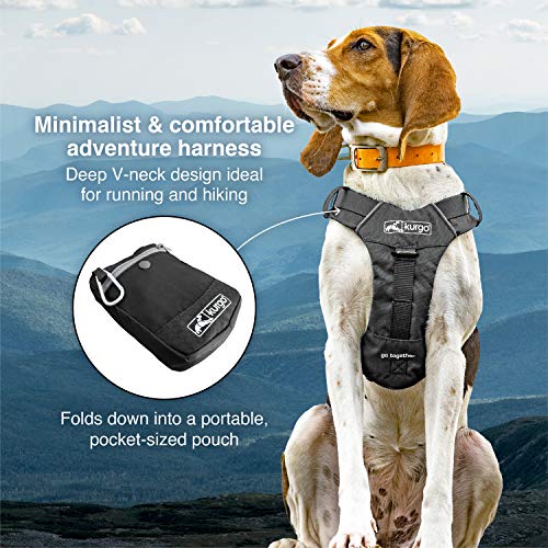 Kurgo Stash n' Dash Dog Harness, Black, Small - size: Small