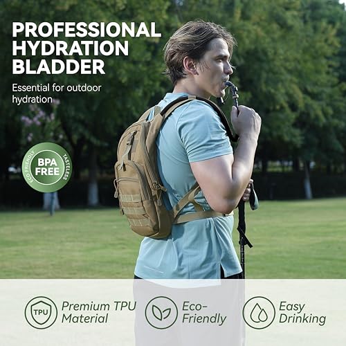 MARCHWAY Ultra Durable TPU Hydration Bladder with Insulated Tube, 2.5L/3L - color: Blue, size: 3L