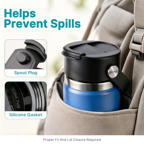 Replacement Flip Lid for Hydro Flask Wide Mouth Threaded Bottles 16–64 oz - color: Green, size: 1pack