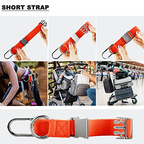 ZINZ Elastic Jacket Gripper Travel Strap with D-Ring Hooks and Buckle - color: Orange/Uk
