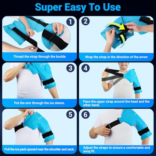 Comfytemp Shoulder Ice Pack, Rotator Cuff Cold Therapy Wrap (Large/X-Large) - color: Blue