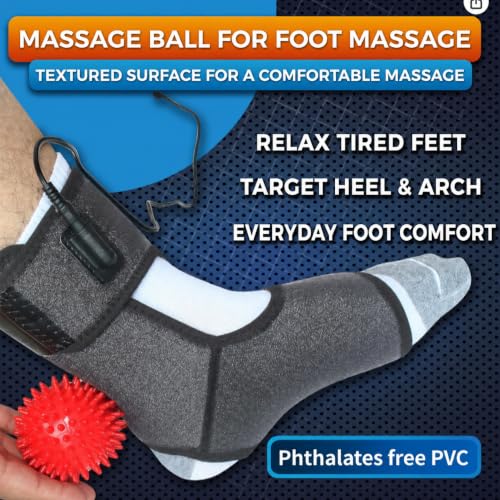sticro Foot Heating Pad for Ankle Achilles Heel with Massage Ball - color: Gray