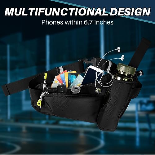 Abbylike 2 Pcs Waist Pack, Running Hydration Belt with Water Bottle Holder