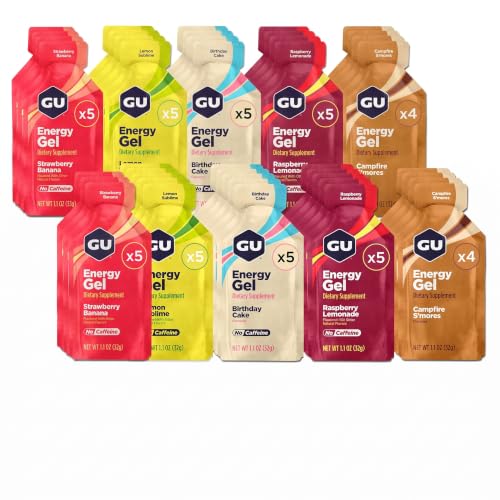 GU Energy, Original Energy Gels, Caffeine-Free Mixed (Pack of 48) - size: 1.1 Fl Oz (Pack of 48)