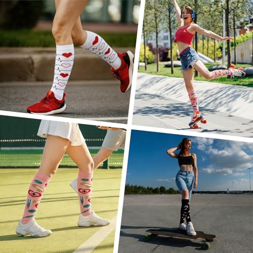 Hercicy 6 Pairs Nurse Calf Compression Sleeve Thank You Gift, Classic - style: Classic