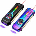 2PCS Flat EDC Rechargeable Tactical Flashlight UV Magnetic small Work light - color: Black+Iridescent