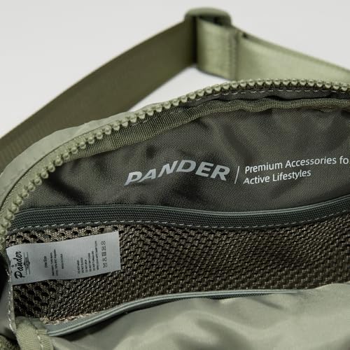 Pander Belt Bag Large 2L, Nylon Fanny Pack Purse for Women and Men with Adjustable Strap - color: Grey Sage