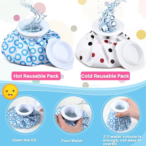 Honoson 4 Pack Reusable Ice Bag Hot Cold Bag Leakproof, Stylish Style - style: Stylish