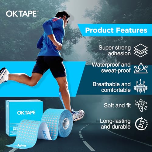 OK TAPE Synthetic Kinesiology Tape Prime 1 Roll, 2in×16.4ft-Beige - color: Beige, size: 1 Rolls