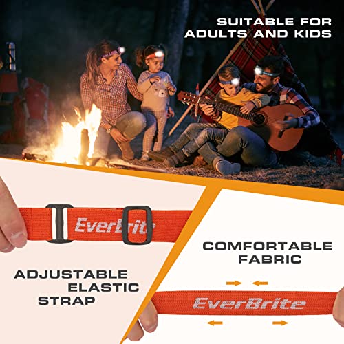 EverBrite Headlamp, 2 Pack LED Head Lamp for Kids & Adults, Red Light - color: Orange