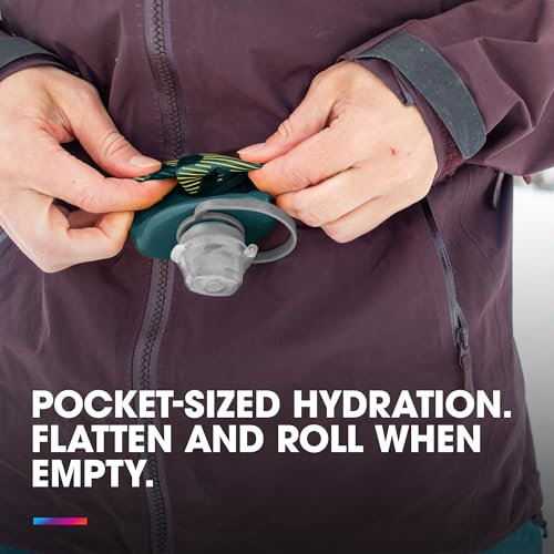 HydraPak Stow Collapsible Water Bottle (350ml, 500ml, 1L) - color: *NEW* Sage Green, style: 17oz/500ml