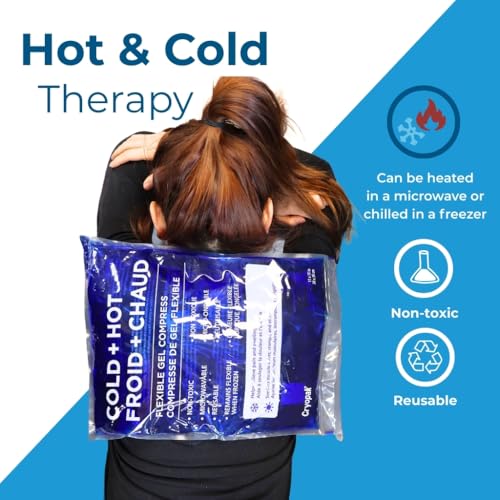 Cryopak Hot or Cold Packs - Flexible Gel Ice Packs for Injuries Reusable Microwavable and Non-Toxic (11 x 15) - size: X-Large